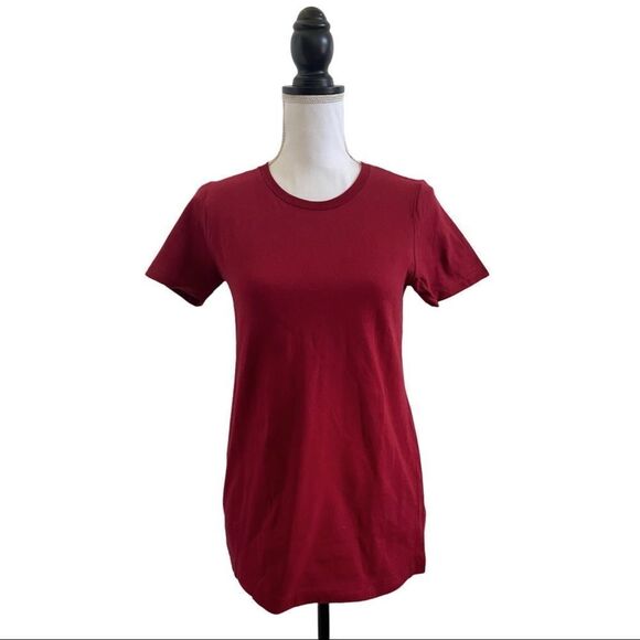 American Apparel Cotton Crew Neck Tee Shirt Cranberry Red Adult Unisex Small - Picture 2 of 6